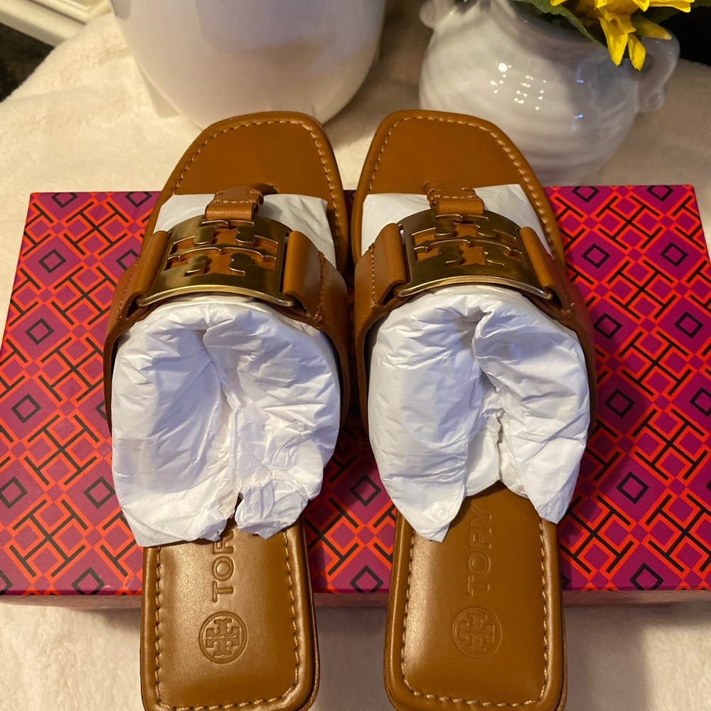 ✨NIB✨Tory Burch Georgia Sandal Calf Leather - Picture 5 of 9